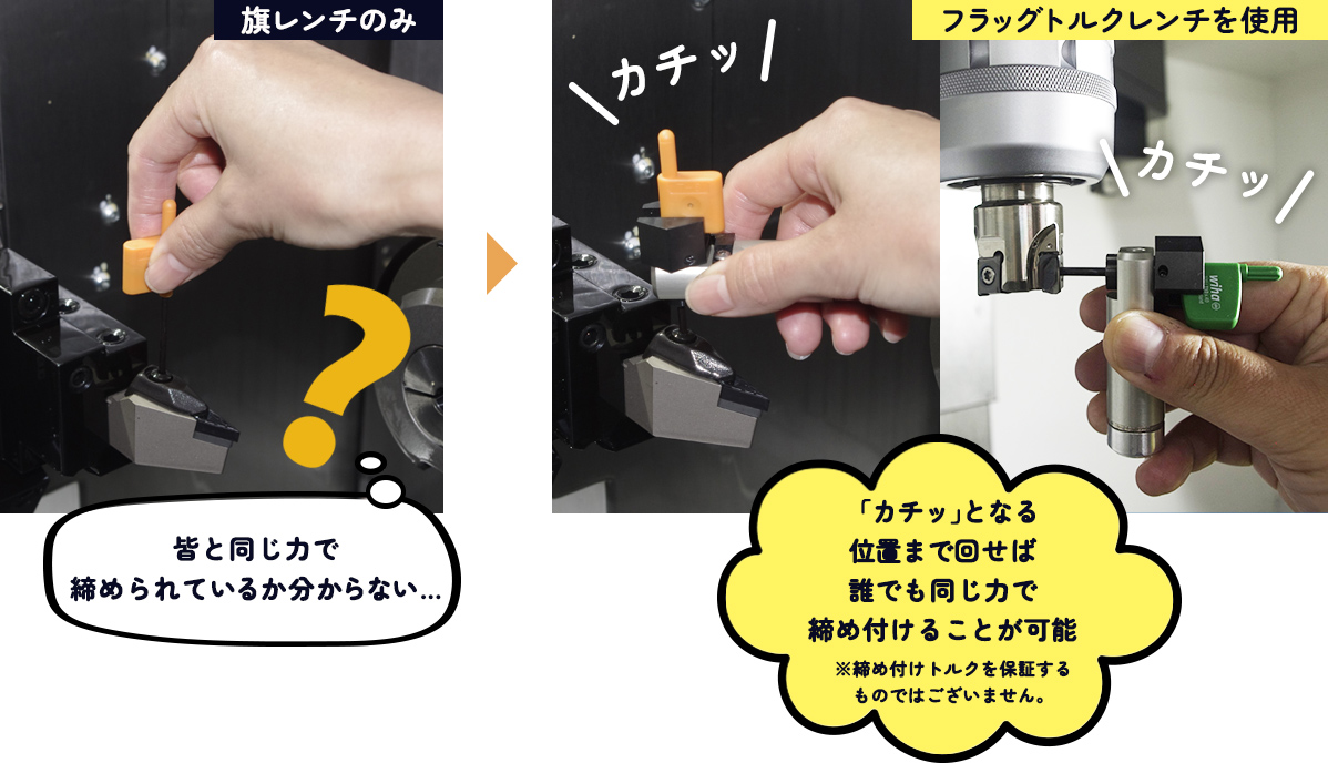 皆と同じトルクで回せているか分からない…